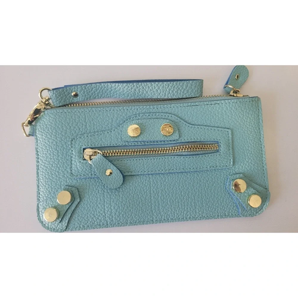 Steve Madden‎ Zip Wallet Phone Card Case Wristlet Textured Faux Leather Handbag